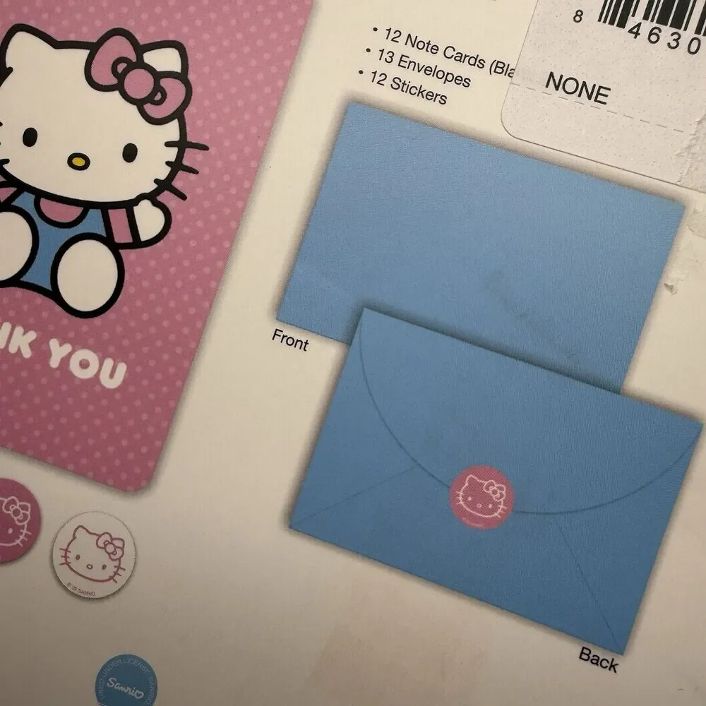 Hello Kitty 3 Pack Of 12 Bundle Note Card Set 36 Total Thank You Note Cards New